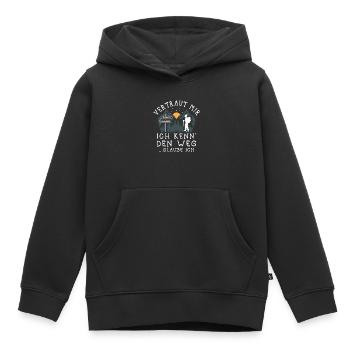Alpenüberquerung Tegernsee Sterzing Pilgerweg - Kinder Premium Organic Hoodie - Schwarz - Vorne - AI Model Kid Male (0cm)