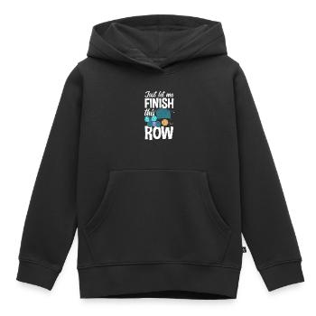Tricot Aiguille à tricoter Aiguille à tricoter - Sweat Premium à capuche enfant bio - noir - Devant - AI Model Kid Male (0cm)