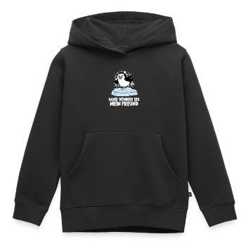 Ganz Dünnes Eis Mein Freund Pinguin Eisscholle - Kinder Premium Organic Hoodie - Schwarz - Vorne - AI Model Kid Male (0cm)