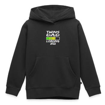 Twins Dad Loading 2022 - Kinder Premium Organic Hoodie - Schwarz - Vorne - AI Model Kid Male (0cm)