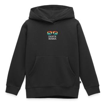 Santa Maria Voyage Vacances Été Soleil Souvenir - Sweat Premium à capuche enfant bio - noir - Devant - AI Model Kid Male (0cm)