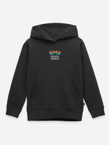 Santa Maria Voyage Vacances Été Soleil Souvenir - Sweat Premium à capuche enfant bio - noir