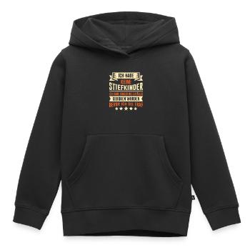 Bonus Papa - Kinder Premium Organic Hoodie - Schwarz - Vorne - AI Model Kid Male (0cm)