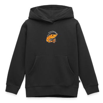 Crevette - Sweat Premium à capuche enfant bio - noir - Devant - AI Model Kid Male (0cm)