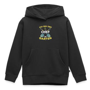 Gärtner I Ich bin der Chef im Garten - Kinder Premium Organic Hoodie - Schwarz - Vorne - AI Model Kid Male (0cm)