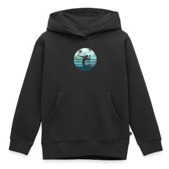 Volleyball Player Team Retro - Kinder Premium Organic Hoodie - Schwarz - Vorne - AI Model Kid Male (0cm)