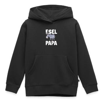 Esel Papa Eselliebhaber Esel Esel - Kinder Premium Organic Hoodie - Schwarz - Vorne - AI Model Kid Male (0cm)
