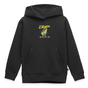 Ready To Crush Kindergarten Pre-K School T-Rex - Kids Premium Organic Hoodie - black - Front - AI Model Kid Male (0cm)
