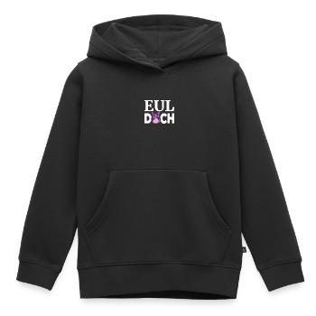 mit Wortwitz Eul Doch statt Heul Doch - Kinder Premium Organic Hoodie - Schwarz - Vorne - AI Model Kid Male (0cm)