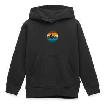 Go Kart Fahrer - Kartfahrer Wettrennen - Kinder Premium Organic Hoodie - Schwarz - Vorne - AI Model Kid Male (0cm)