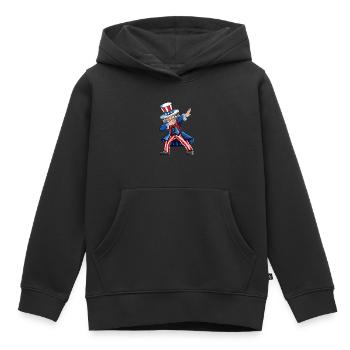 Independence Day USA American Dab Outfit - Sweat Premium à capuche enfant bio - noir - Devant - AI Model Kid Male (0cm)