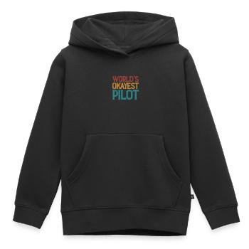 Pilot Flugzeug Fliegen Flieger Geschenk - Kinder Premium Organic Hoodie - Schwarz - Vorne - AI Model Kid Male (0cm)