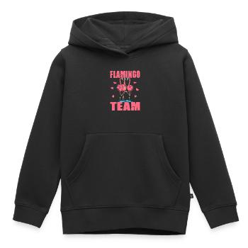 Flamingo Team - Kinder Premium Organic Hoodie - Schwarz - Vorne - AI Model Kid Male (0cm)