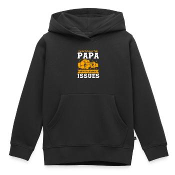 Papa Vater Vati Papa - Kinder Premium Organic Hoodie - Schwarz - Vorne - AI Model Kid Male (0cm)