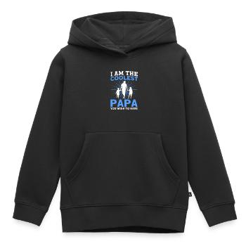 Coolste Vater Vati Papa - Kinder Premium Organic Hoodie - Schwarz - Vorne - AI Model Kid Male (0cm)