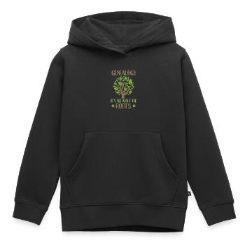 Arbre généalogique Historien de la famille Généalogie Généalogie - Sweat Premium à capuche enfant bio - noir - Devant - AI Model Kid Male (0cm)