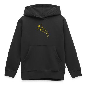 Sternenflotte Gelbes Design - Kinder Premium Organic Hoodie - Schwarz - Vorne - AI Model Kid Male (0cm)