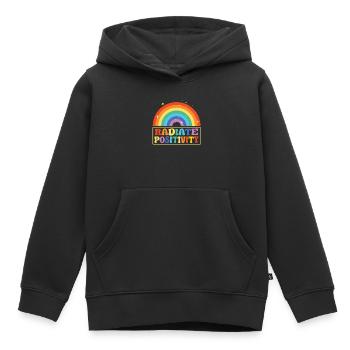 Rayonner de positivité - Sweat Premium à capuche enfant bio - noir - Devant - AI Model Kid Male (0cm)