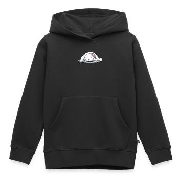 Lapin blanc Lapin endormi Fatigué - Sweat Premium à capuche enfant bio - noir - Devant - AI Model Kid Male (0cm)