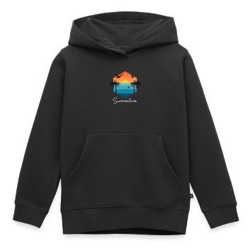 Summertime Summer Shirt Women Men - Kids Premium Organic Hoodie - black - Front - AI Model Kid Male (0cm)