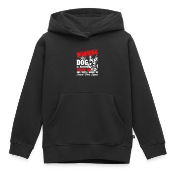 Deutscher Schäferhund Polizeihund Polizei Hund - Kinder Premium Organic Hoodie - Schwarz - Vorne - AI Model Kid Male (0cm)