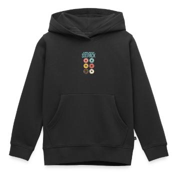 Donut Fitness - Sweat Premium à capuche enfant bio - noir - Devant - AI Model Kid Male (0cm)