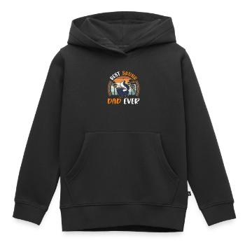 Meilleur papa Skunk jamais puant - Sweat Premium à capuche enfant bio - noir - Devant - AI Model Kid Male (0cm)