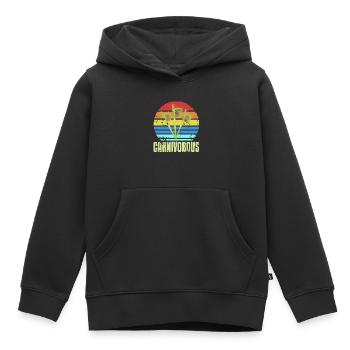 Plantes carnivores Retro Vintage - Sweat Premium à capuche enfant bio - noir - Devant - AI Model Kid Male (0cm)