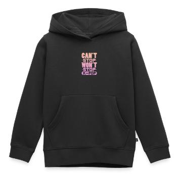 k pop - Kids Premium Organic Hoodie - black - Front - AI Model Kid Male (0cm)