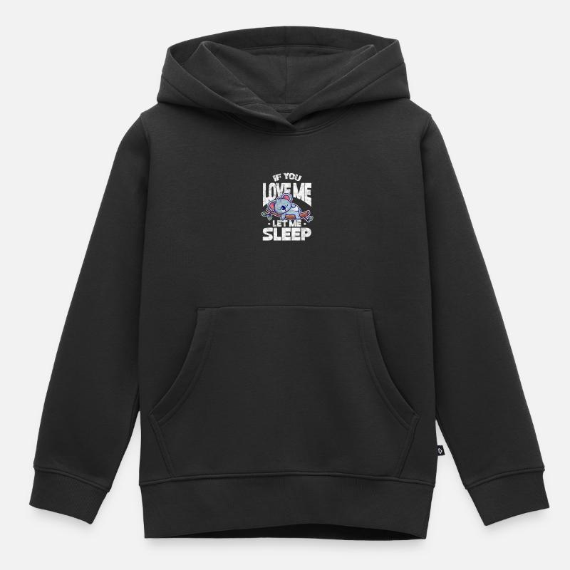 Koala - Sweat Premium à capuche enfant bio - noir