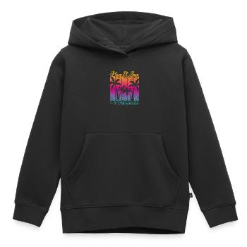 Playa El Aqua Venezuela - Sweat Premium à capuche enfant bio - noir - Devant - AI Model Kid Male (0cm)
