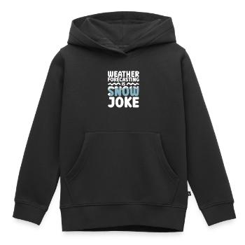 Météorologue Météo Climat Prévisions Météo - Sweat Premium à capuche enfant bio - noir - Devant - AI Model Kid Male (0cm)