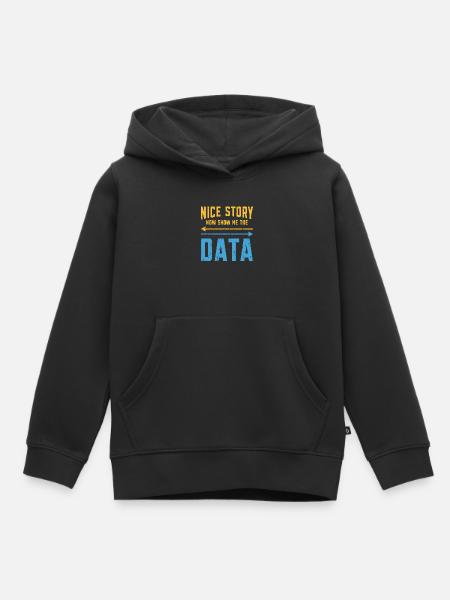 Schöne Geschichte jetzt zeige mir die Daten - Code - Kinder Premium Organic Hoodie - Schwarz
