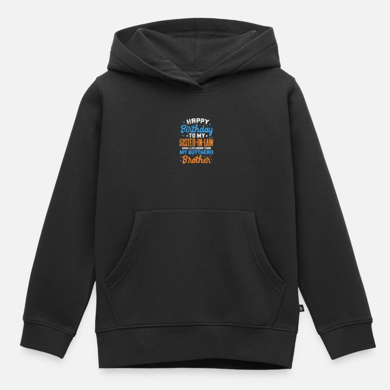 Frères - Sweat Premium à capuche enfant bio - noir