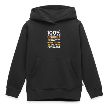 Météorologue Prévisions météorologiques - Sweat Premium à capuche enfant bio - noir - Devant - AI Model Kid Male (0cm)