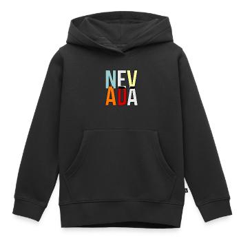 Cadeau de vie nevada - Sweat Premium à capuche enfant bio - noir - Devant - AI Model Kid Male (0cm)