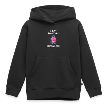 I Just Really Like Cicadas - Kids Premium Organic Hoodie - black - Front - AI Model Kid Male (0cm)