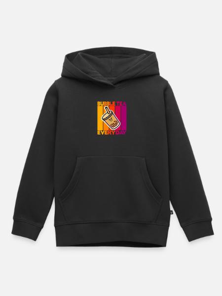 Bubble Tea Everyday - Kinder Premium Organic Hoodie - Schwarz