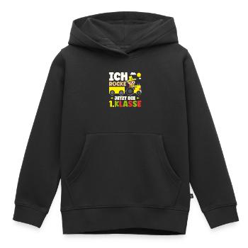 Ich Rocke Jetzt Die 1.Klasse Schulbeginn - Kinder Premium Organic Hoodie - Schwarz - Vorne - AI Model Kid Male (0cm)