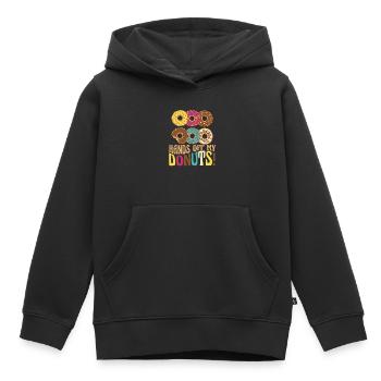 Donut Donuts Candy Bagel - Sweat Premium à capuche enfant bio - noir - Devant - AI Model Kid Male (0cm)