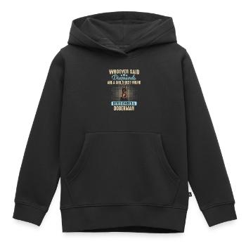 Doberman Pinscher Dog - Kids Premium Organic Hoodie - black - Front - AI Model Kid Male (0cm)