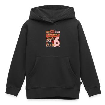 Sechster Geburtstag Junge 6 Jahre Alt - Kinder Premium Organic Hoodie - Schwarz - Vorne - AI Model Kid Male (0cm)