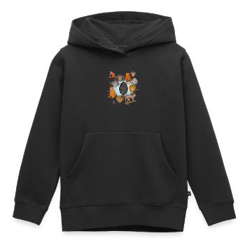 Affe Kinder Affenarten Schimpanse - Kinder Premium Organic Hoodie - Schwarz - Vorne - AI Model Kid Male (0cm)