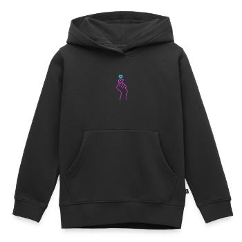 K-Pop - Kinder Premium Organic Hoodie - Schwarz - Vorne - AI Model Kid Male (0cm)