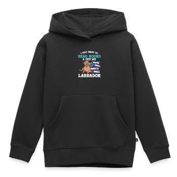 Lesen - Kinder Premium Organic Hoodie - Schwarz - Vorne - AI Model Kid Male (0cm)