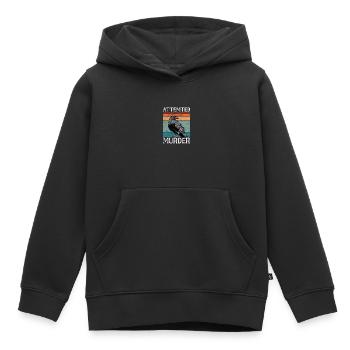 Rabe - Kinder Premium Organic Hoodie - Schwarz - Vorne - AI Model Kid Male (0cm)