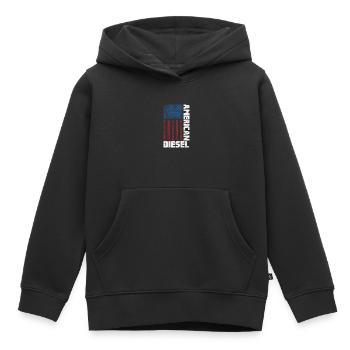 Diesel Amérique - Sweat Premium à capuche enfant bio - noir - Devant - AI Model Kid Male (0cm)
