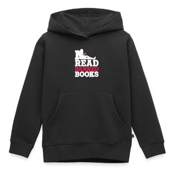 J’ai lu des livres interdits 39 - Sweat Premium à capuche enfant bio - noir - Devant - AI Model Kid Male (0cm)