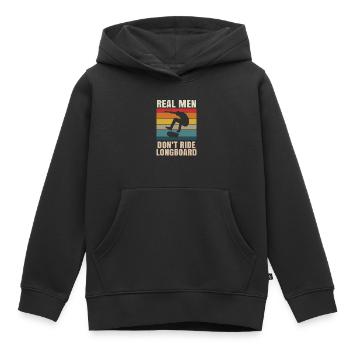 Skateboard Kickflip Cadeau Longboard Sk8er Sk8 - Sweat Premium à capuche enfant bio - noir - Devant - AI Model Kid Male (0cm)