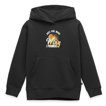 Restauration rapideaholic Poulet frit croustillant Gesch - Sweat Premium à capuche enfant bio - noir - Devant - AI Model Kid Male (0cm)